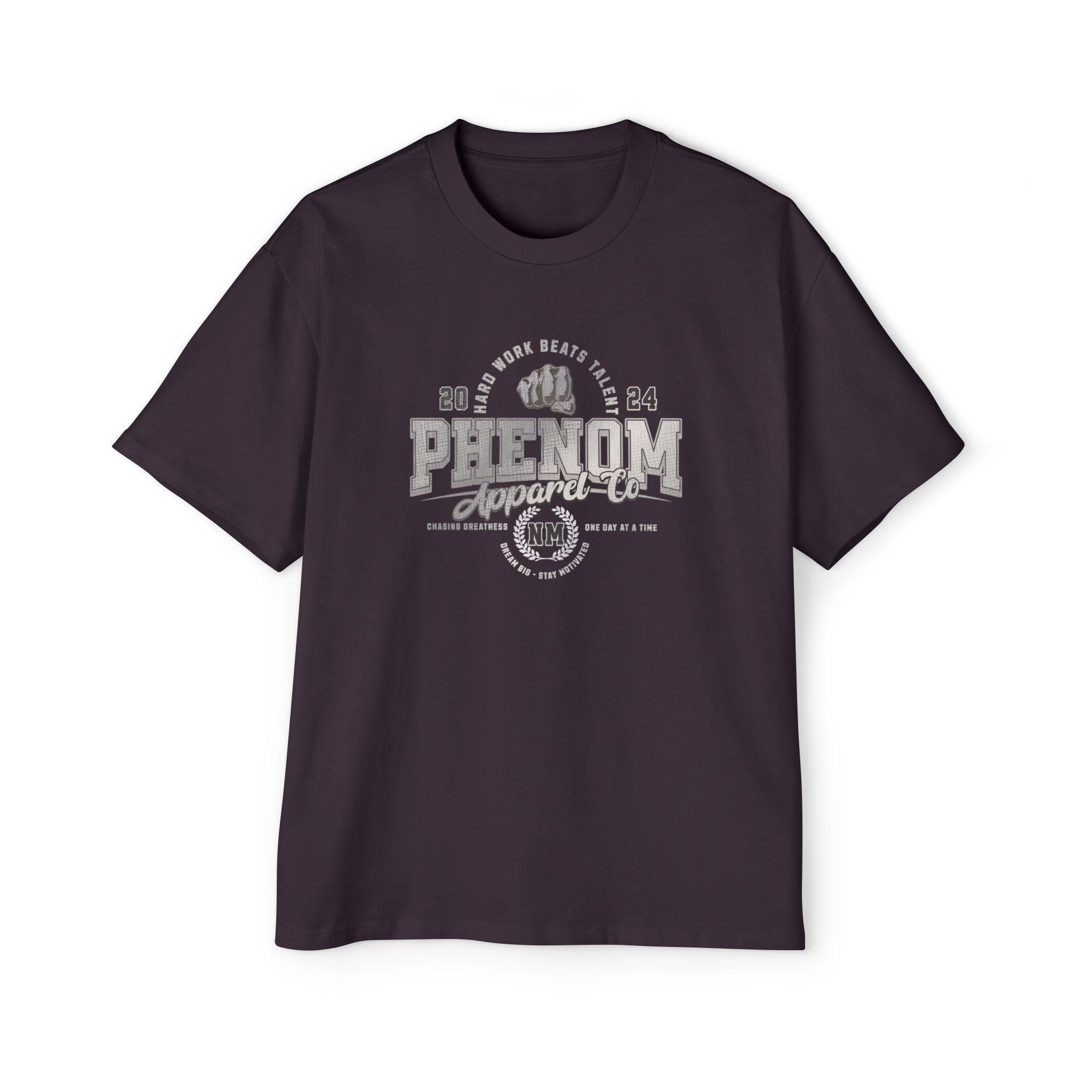 PHENOM - Oversized Tee - Hard Work – Motivational Fitness Wea