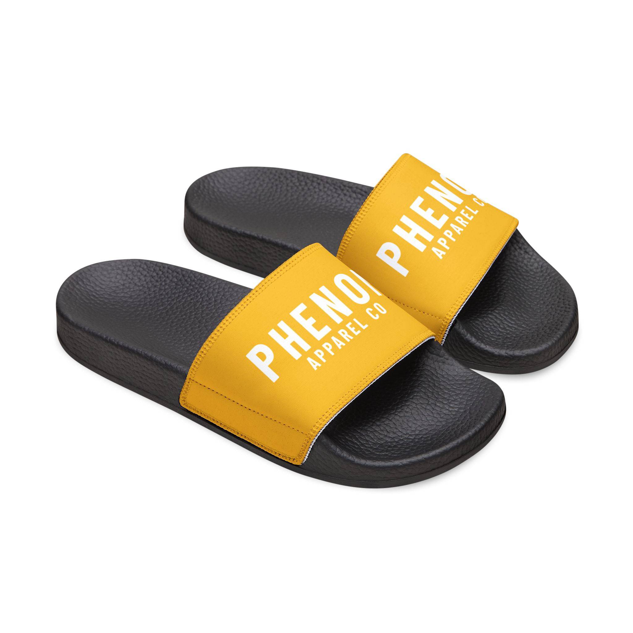 PHENOM - Men's Yellow Ranked Slides – Interchangeable Strap Design