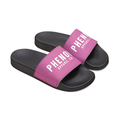 PHENOM - Men's Pink Removable-Strap Slides – Interchangeable Strap Design