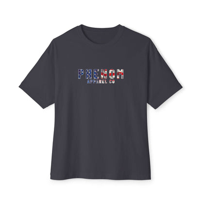 PHENOM - Oversized Boxy Tee - American Flag Themed