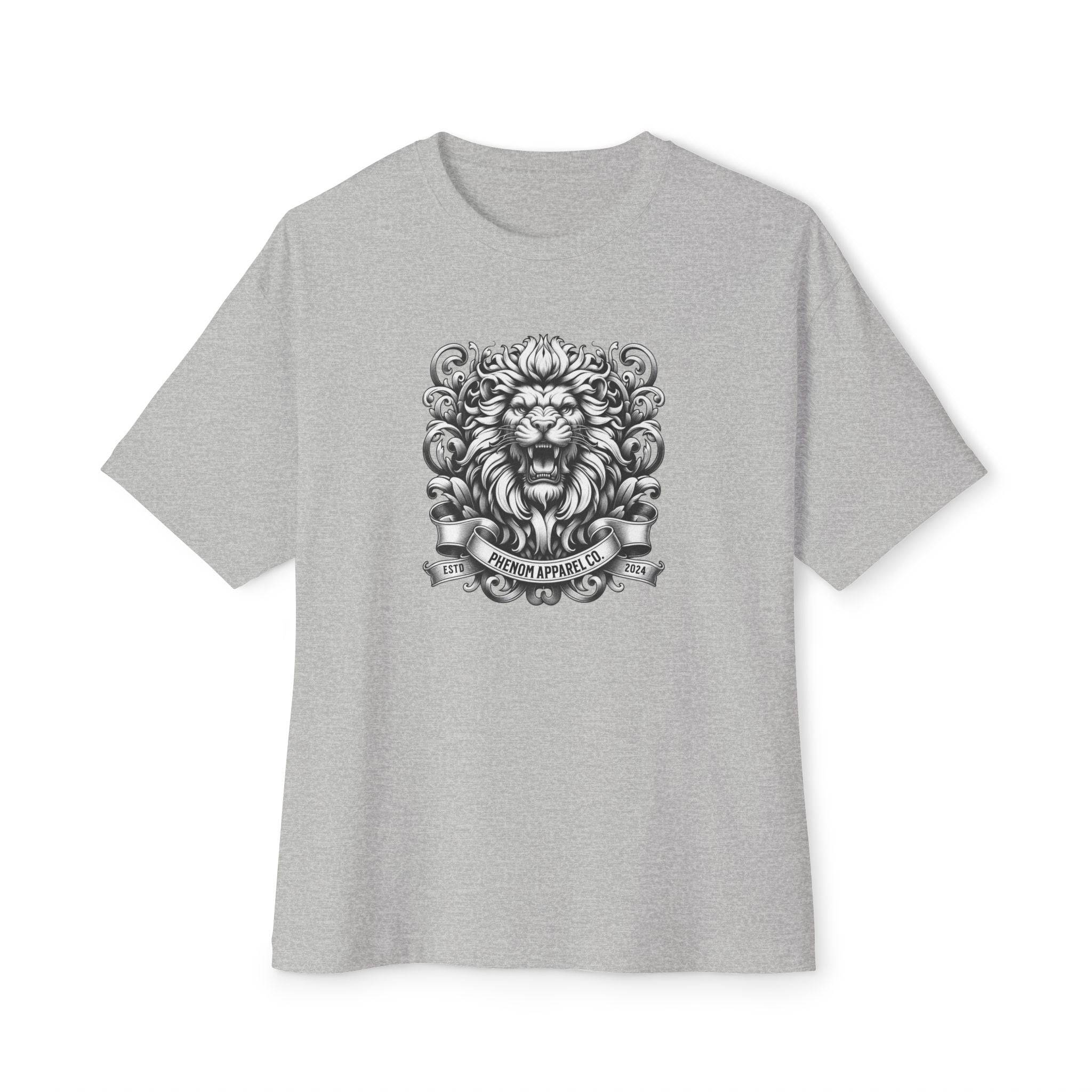 PHENOM - Oversized Boxy Tee - Lion Graphic - Phenom Apparel Co.