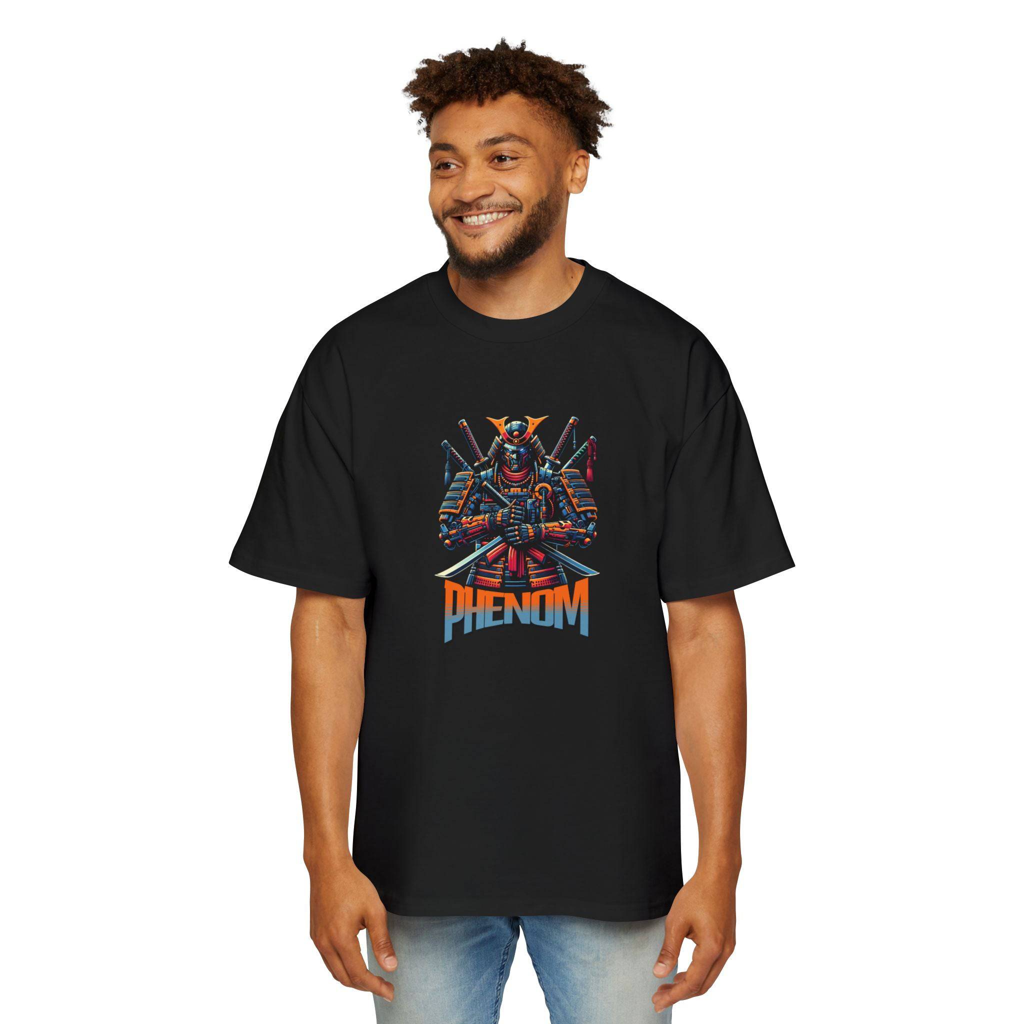 PHENOM - Oversized Tee - Cyber Samurai Warrior