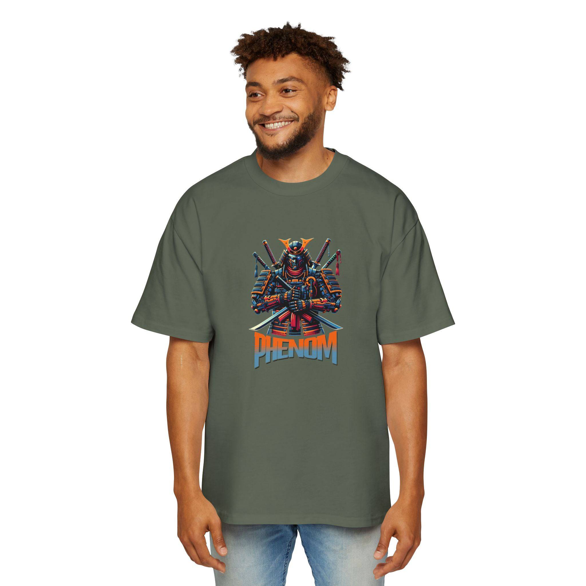 PHENOM - Oversized Tee - Cyber Samurai Warrior