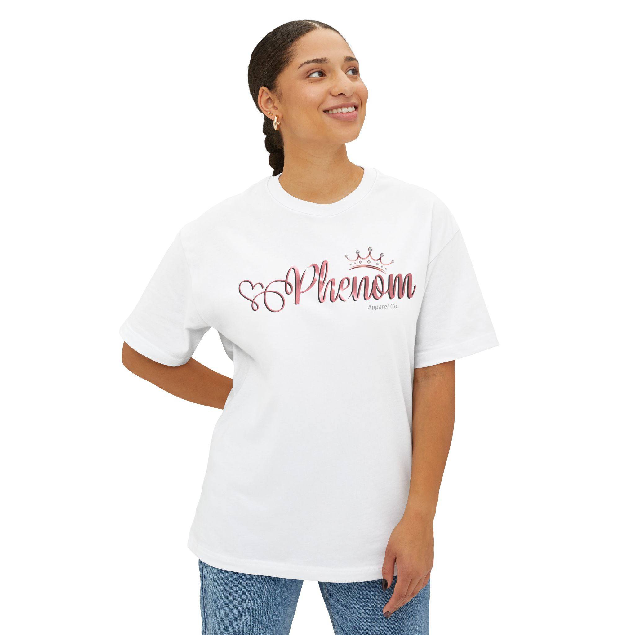 PHENOM - Women's Heart Sig Oversized Boxy Tee